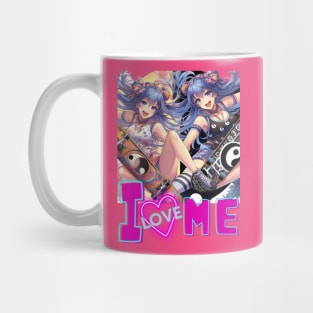 Kawaii, Anime Girl, The I love Me Skateboarder Girl | Catsie Cat Mug